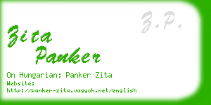 zita panker business card